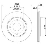 Disc frana FORD COURIER (JV) (1998 - 2016) KRIEGER 0950004102