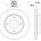 Disc frana FORD COURIER (JV) (1998 - 2016) KRIEGER 0950004102