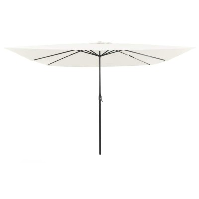 vidaXL Parasol de Grădină Alb, Negru 295 x 295 x 245 cm foto