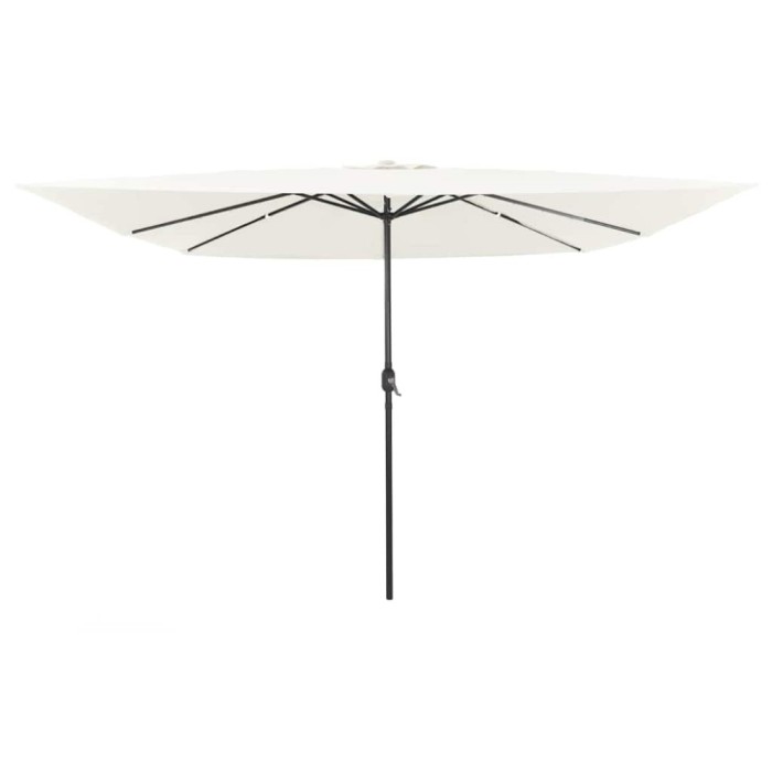 vidaXL Parasol de Grădină Alb, Negru 295 x 295 x 245 cm