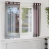 VidaXL Perdele Voile cu Oelii 2 buc Violet 140x140 cm