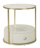 Mauro Ferretti Noptieră Rotunda Sharon cm &Oslash; 43X48 | Aosom Romania