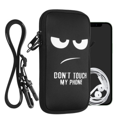 Husa Universala Kwmobile marime XXL - 7 inch, Neopren, Negru/Alb, 58701.5.01 foto