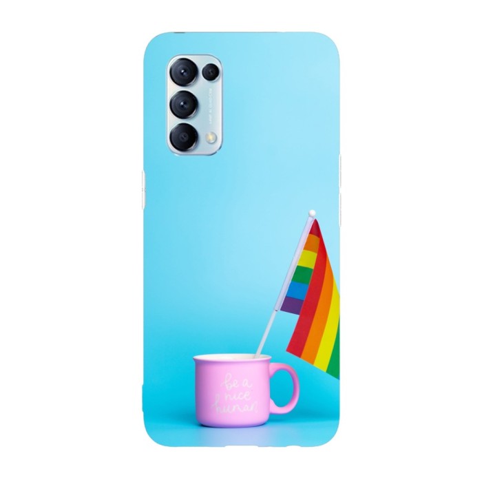 Husa compatibila cu Oppo A15s model Be a nice human, Silicon, TPU, Viceversa
