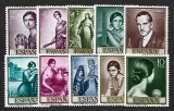 Serie Completă Spania 1965 Pictură Julio Romero de Torres Tablouri Femei Andaluzia Neștampilate - A810