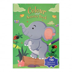 Carte de colorat cu activitati - animale salbatice