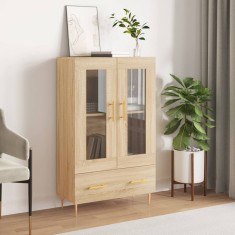 vidaXL Dulap &icirc;nalt, stejar Sonoma, 69,5x31x115 cm, lemn prelucrat