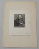 Anonim &quot;Portretul lui Melcher Kautz&quot; gravura veche sec 17, Portrete, Cerneala, Altul