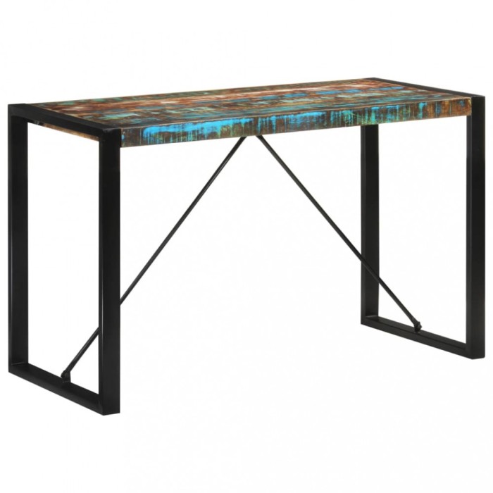vidaXL Masă de bucătărie, 120x55x76 cm, lemn masiv reciclat 351692
