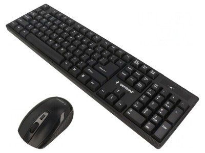 Kit Birou Negru USB A Wireless Layout US 10m foto