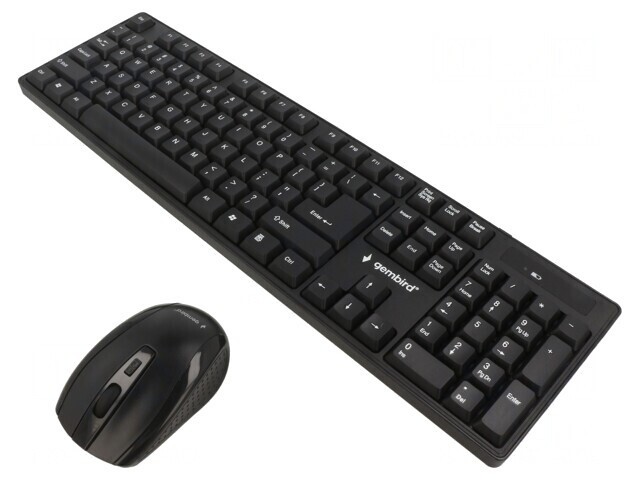 Kit Birou Negru USB A Wireless Layout US 10m