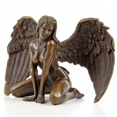 Ingeras nud- statueta din bronz BJ6 foto