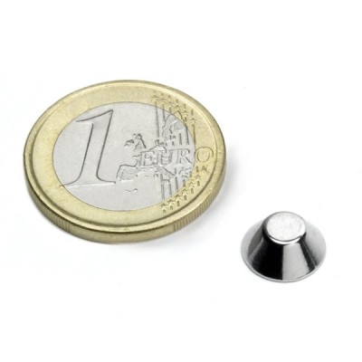 Magnet neodim conic &amp;Oslash;10/5&amp;amp;#215;4 mm, putere 1,2 Kg, N45 foto