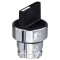 Comutator rotativ 22mm cu 3 poziții neagră