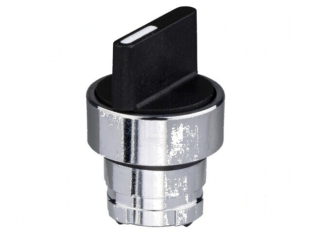 Comutator rotativ 22mm cu 3 poziții neagră