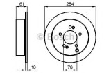 Disc frana KIA SPORTAGE (SL) (2009 - 2016) BOSCH 0 986 479 C61