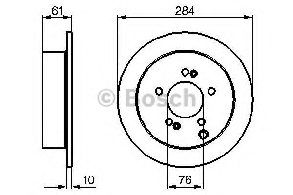 Disc frana HYUNDAI TUCSON (JM) (2004 - 2010) BOSCH 0 986 479 C61