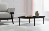 Masuta de cafea Anelisse, Negru, 140 cm latime