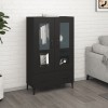 VidaXL Dulap &icirc;nalt, negru, 70x31x115 cm, lemn compozit