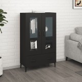 vidaXL Dulap &icirc;nalt, negru, 70x31x115 cm, lemn compozit