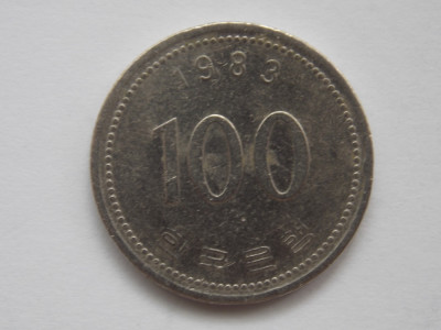 100 WON 1983 COREEA DE SUD (small bust) foto