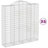 Cumpara ieftin Cosuri gabion arcuite, 6 buc 200x50x200/220 cm, fier galvanizat