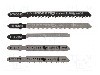 Panza de fierastrau - set, pentru ferastrau electric, lemn, metal, material o&amp;#355;el CV, H&Ouml;GERT TECHNIK - HT6D690