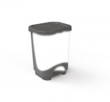 Cos Gunoi Casandra, Sterk, Plastic, Alb, 6L, 25 x 24 x 22.5 cm