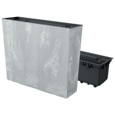 Jardiniera decorativa, Urbi Case Beton Effect, 58x18x49.8 cm, gri deschis, Prosperplast foto