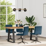 vidaXL Scaune de bucătărie, 4 buc., albastru, catifea 3315647