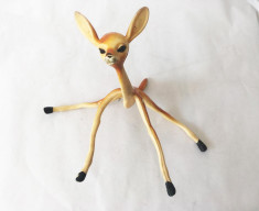 Jucarie figurina caprioara Bambi Brado Hong Kong anii 70, colectie, 20x12 cm foto