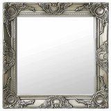 Cumpara ieftin Oglinda de perete in stil baroc, argintiu, 50 x 50 cm