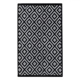 Prosop Bucătărie Waffle, Model Romburi, Negru/Gri, 60x35cm, Absorbție Mare, Oem