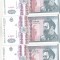 bnk bn Romania 500 lei 1992 unc x3 serii consecutive