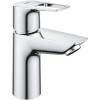 Baterie lavoar Grohe Bauloop 23878001, 3/8&#039;&#039;, monocomanda, limitator de temperatura, aerator, marimea S, push-to-open, Crom