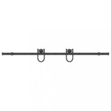 Cumpara ieftin Set feronerie pentru usa glisanta, negru, 183 cm, otel