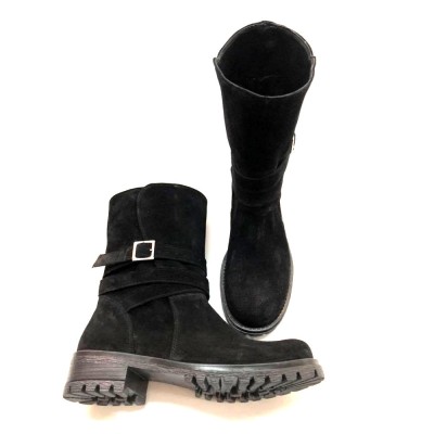 Cizme dama din piele intoarsa Black Iris foto