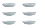Set 6 farfurii pentru servire, Gri, Opal, 20 cm, AMA, Oem