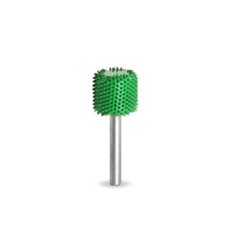 Valec z oblou hranou a Hladk&yacute;m stredom pr.13 mm, stopka3,2mm, Granulatie Saburr ASPRA - VERDE