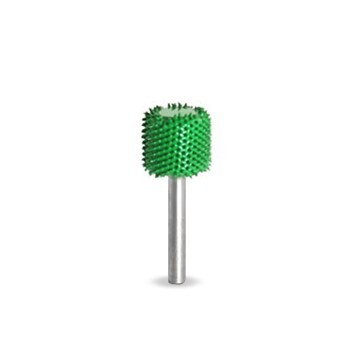 Biax sculptura lemn SABURR - Cap cilindric 13 mm fața semi activă rotunjită, Granulatie Saburr ASPRA - VERDE