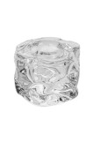 Cumpara ieftin Suport de lum&acirc;nare din sticlă cu design de trandafir, 5x5x4 cm