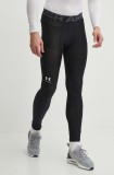 Under Armour leggins de antrenament barbati, culoarea negru, neted