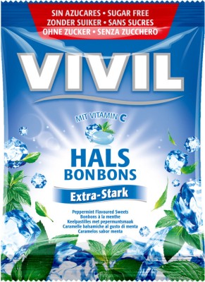 Vivil bomboane menta cu vit.c fara zahar 60gr (extra stark) foto