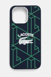 Lacoste Husă pentru telefon iPhone 15 Pro Max 6.7 culoarea albastru marin, LCHMP15XSBIV