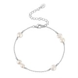 Cumpara ieftin Bratara din argint 925 pentru dama, JW1557, model cu perle, placata cu rodiu