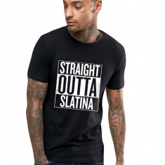 Tricou negru barbati - Straight Outta Slatina - 2XL