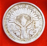 (M1561) MONEDA SOMALIA FRANCEZA (ASTAZI DJIBOUTI) - 2 FRANCS 1959, TIRAJ 200.000 BUC, MAI RARA