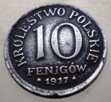 F.177 POLONIA WWI OCUPATIE GERMANA 10 FENIGOW 1917