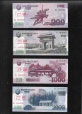 Set Coreea de Nord 200 + 500 + 1000 + 2000 won 2008 unc specimen
