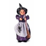 Cumpara ieftin Figurina Vrajitoare Halloween Befana cu recipient pentru dulciuri cm 12x11x30 H